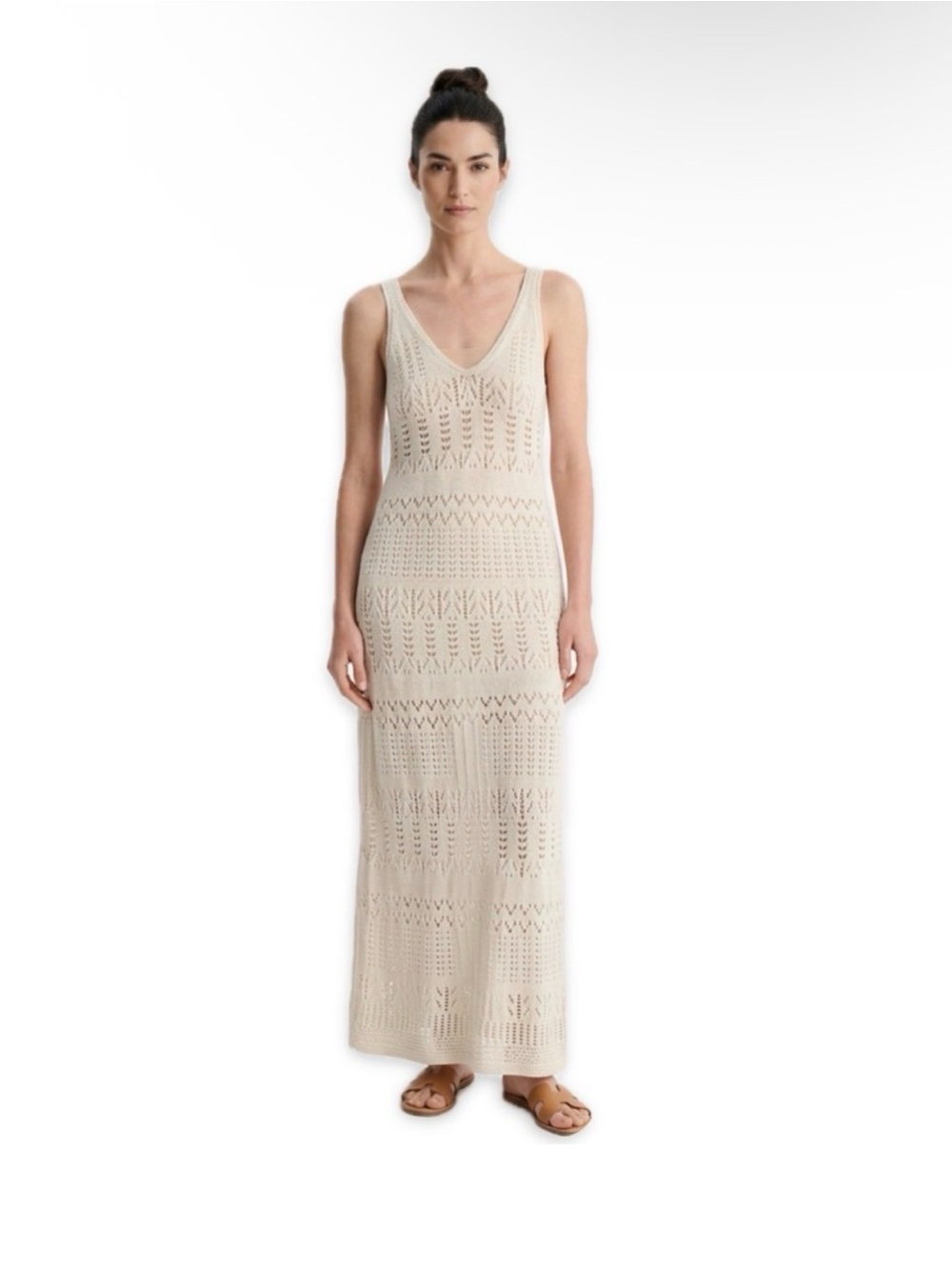 Solitaire Cream Crochet Maxi Dress